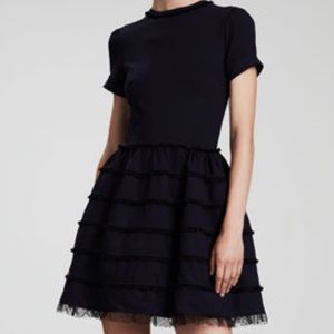 RED Valentino perfect condition navy blue tiered dress- Sz. L